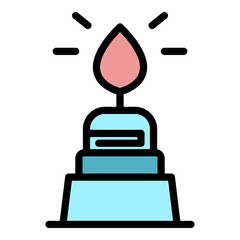 Nail grinder icon. Outline nail grinder vector icon color flat isolated