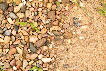 Assorted colorful and smooth pebbles from the beach