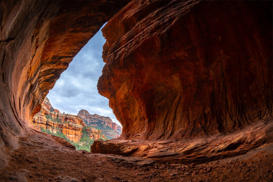 Secret Subway Cave In Sedona Arizona, America, USA.