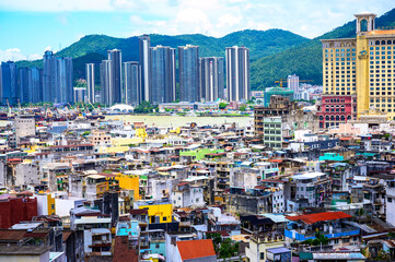 Fototapeta na wymiar Macau city landscape or cityscape of Macou, business city urban of Asia