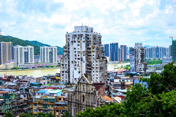 Macau city landscape or cityscape of Macou, business city urban of Asia