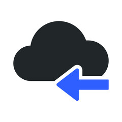 Cloud receiving icon Design vector 