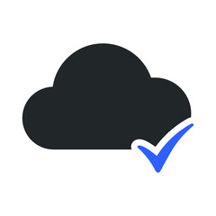 cloud verified icon design vector