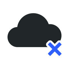 cancel cloud icon design vector