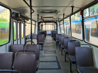 Obraz premium old bus interior