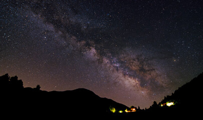 Milky Way Core at 14mm Over Hills © Antonis