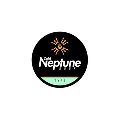 Cold Neptnune beer. Logo template.