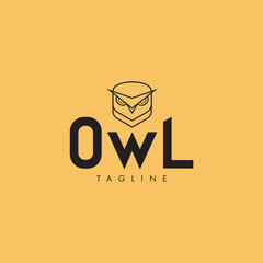 Owl. Logo template.