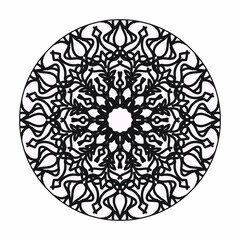 Vector round abstract circle. Mandala style.