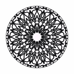 Vector round abstract circle. Mandala style.
