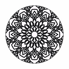 Vector round abstract circle. Mandala style.