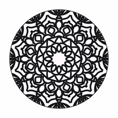 Vector round abstract circle. Mandala style.