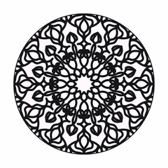 Vector round abstract circle. Mandala style.