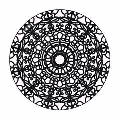 Vector round abstract circle. Mandala style.