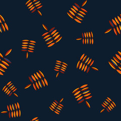 Fototapeta premium Leaves seamless vector pattern. Autumn design concept. Abstract geometric design. Hand drawn. Thanksgiving day design.
