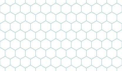 Seamless hexagon grid background. Geometry pattern hexagon. Hexagonal netting. Honeycomb background. Abstract vector background.