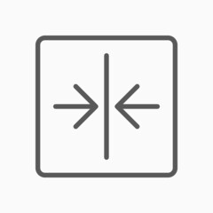 arrow shrink icon, arrow vector