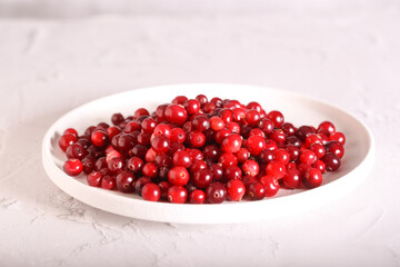 fresh cranberries with sugar are on the table