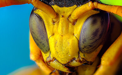 Extreme Macro Paper Wasp