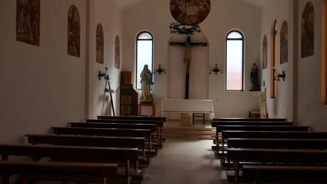 ancient Sardinian village, city of bulzi, northern Sardinia, with alleys
