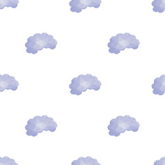 Cloud sky triangle shape seamless pattern backgrounds. Wrapping paper template. Polygonal design illustration.