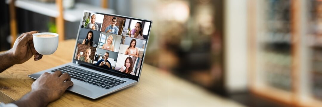 Virtual Video Conference Call Coffee Break