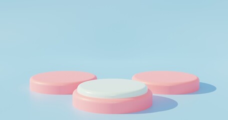 The podium is realistic. 3d rendering.