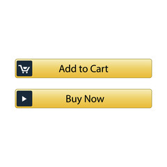 Add to cart and buy now label buttons. E-commerce and shopping online concept.  Design elements for mobile and web applications. Set of tags for purchases order.