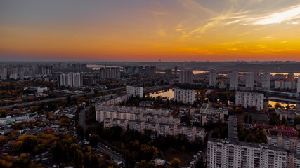 City sunset view