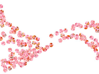 Rose gold beads confetti placer vector illustration. International Women's Day March 8th card background. Festive shimmering tinsel elements party decor. Confetti for Mother's day.