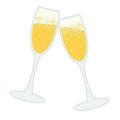 
Champagne glasses. toast, your health. Congratulations.
celebration new year, christmas, holidays Vector
Abstract symbol of a glass of champagne on a white background. Design element