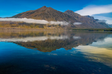 Stanton Mountain Reflected on The Still Waters of Lake McDonald, Glacier National Park, Montana, USA