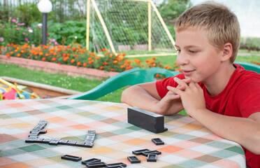 dominoes game in the country. Playing dominoes