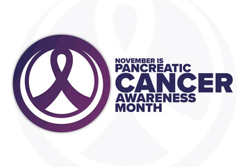November is Pancreatic Cancer Awareness Month. Holiday concept. Template for background, banner, card, poster with text inscription. Vector EPS10 illustration.