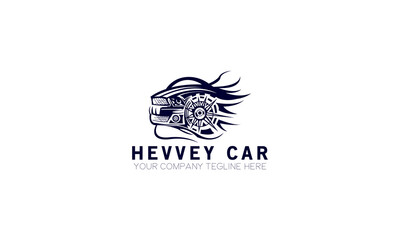 Hevvey Car Logo Design Vector