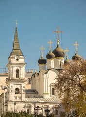 Fototapeta na wymiar The ancient church of St. Vladimir in Moscow
