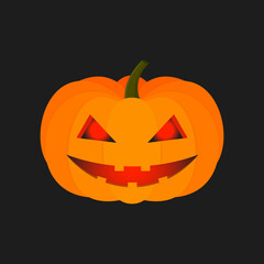 Halloween pumpkin icon. Vector illustration.