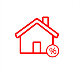 house, housing loan icon vector illustration