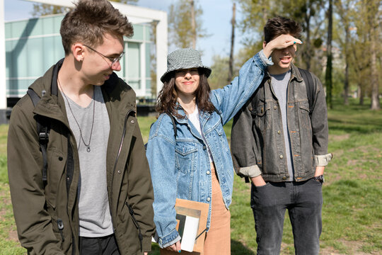 Group of Gen-Z Student Friends Having Fun
