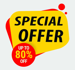 Sale of special offers.  label for an advertising campaign - stock vector