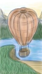 Balloon over the lake