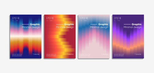 Naklejka premium Creative gradient brochure templates. Vector minimal design.