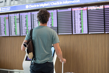  passenger waiting in airport departure terminal