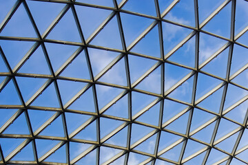 Steel and glass ceiling patterns
