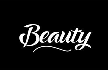 Obraz premium Beauty hand written text word for design. Can be used for a logo