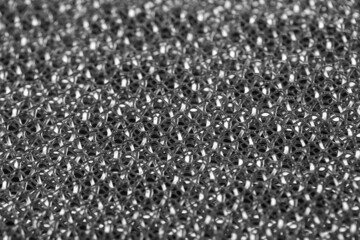 Fototapeta premium New and clean metal mesh for the fume hood. Mesh texture close-up. Fine Steel Air Filter Mesh