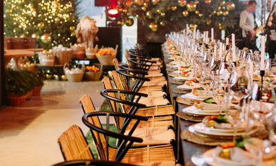 new year table decor restaurant festive party