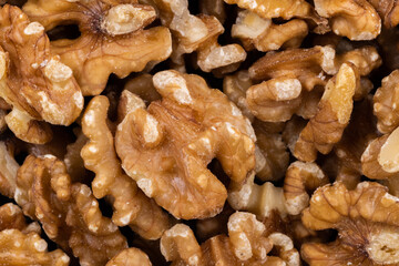 Walnuts Top Angle Flat-lay  Background or Texture