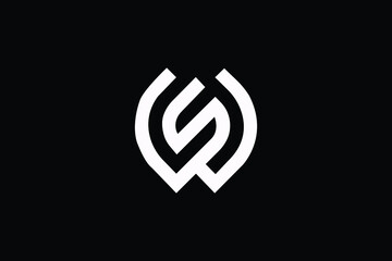 Fototapeta WS Letter Logo Design. Creative Modern W S Letters icon vector Illustration. obraz