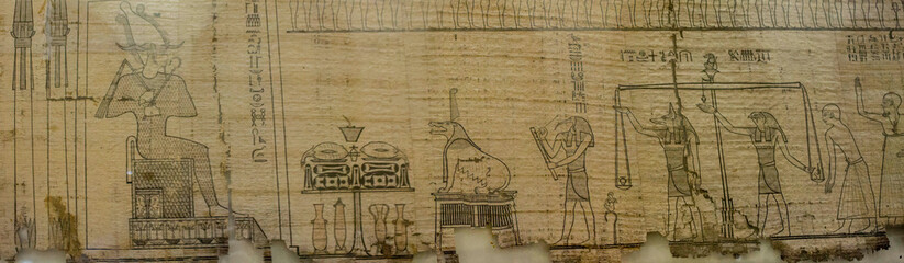 Papyrus fragment about book of the dead